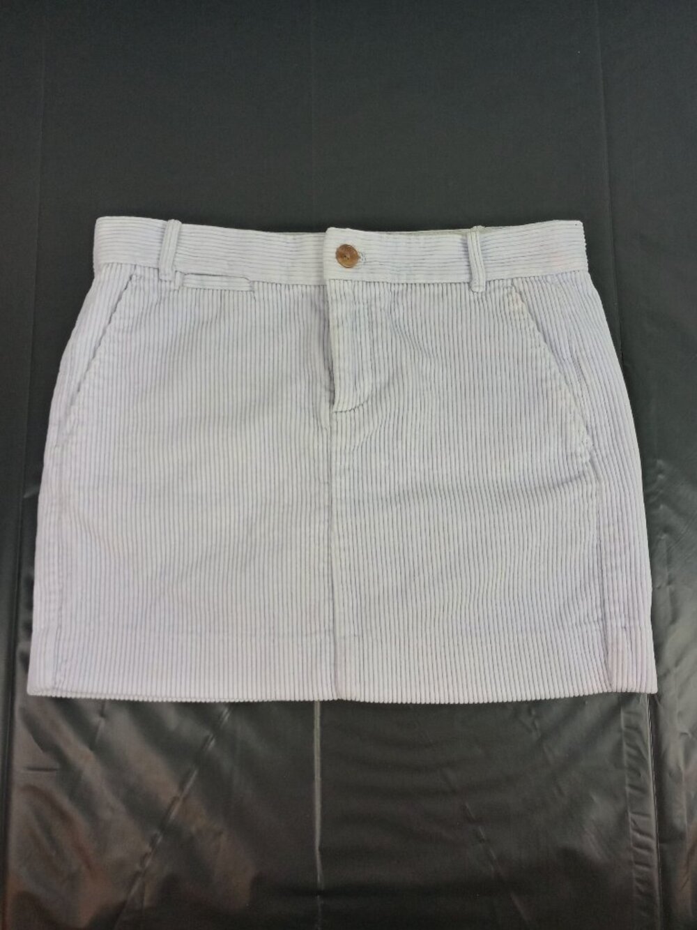 VTG Y2K Gap Womens 0 Light Purple‎ Corduroy Slash Pockets Front Zip Mini Skirt